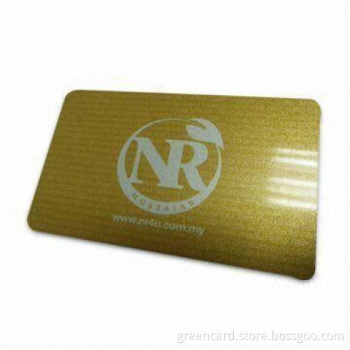 Golden Card, Made of PVC, Paper, PET, and Plastic, Measures 86 x 54mm